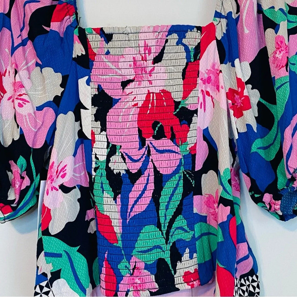 Nine West Multicolor Floral Crop Top - Picture 7 of 10